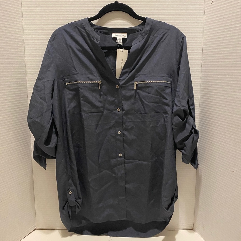 A Calvin Klein Women’s, Button Down Blouse